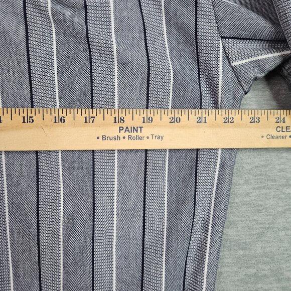 Vintage LD-Sport International Short Sleeve Grey white Stripes Polo Size XL - Picture 3 of 6